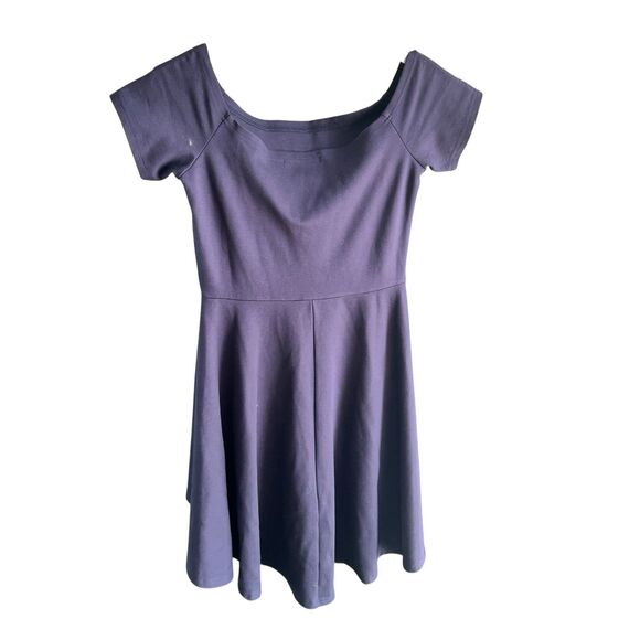 Sarin Mathews Dress Small Navy Cap Sleeve Fit & Flare Quiet Luxury Preppy Party - Picture 1 of 11